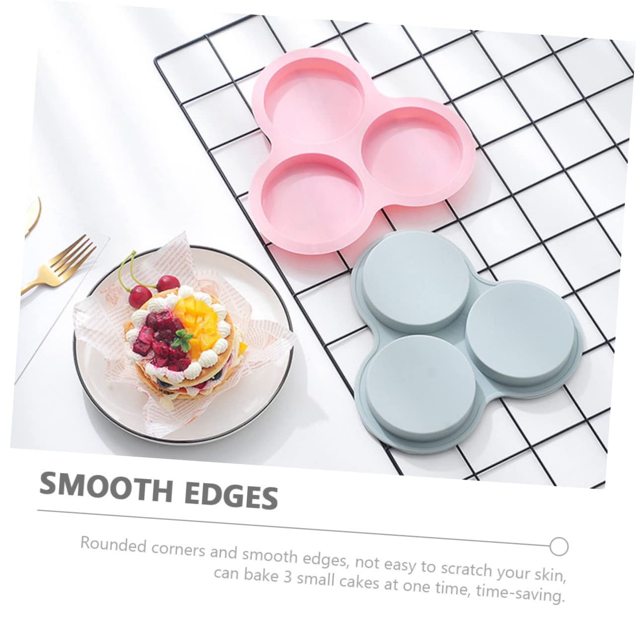 Cabilock 2Pcs Non Stick Silicone Baking Mold Versatile Muffin Pan for Home Bakery Use Easy Desserts Cookies and Cupcakes Includes