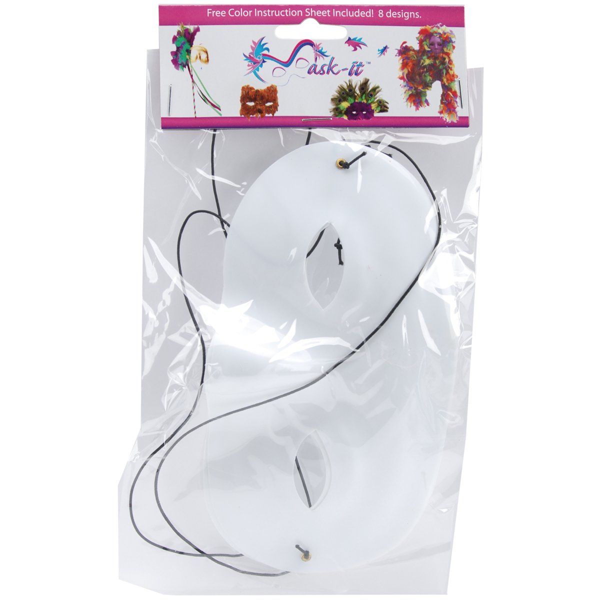 MaskITMask It 71008 7-1/2-Inch by 3-3/4-Inch White Mask, 3-Piece