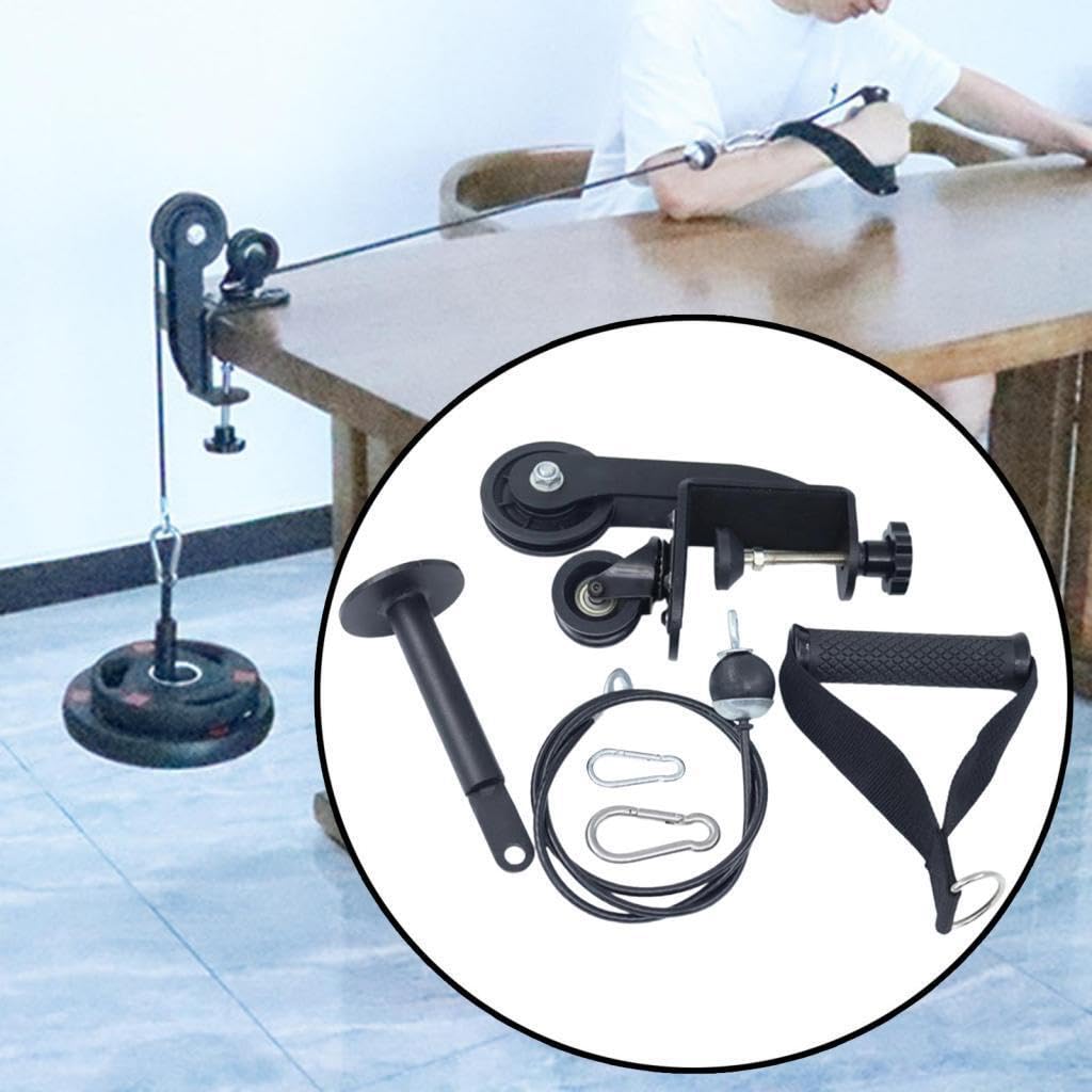 Sangle de bras de fer et poulie de musculation, accessoires pour un équipement de fitness polyvalent à domicile : musculation des biceps, entraînement des -bras, etc.
