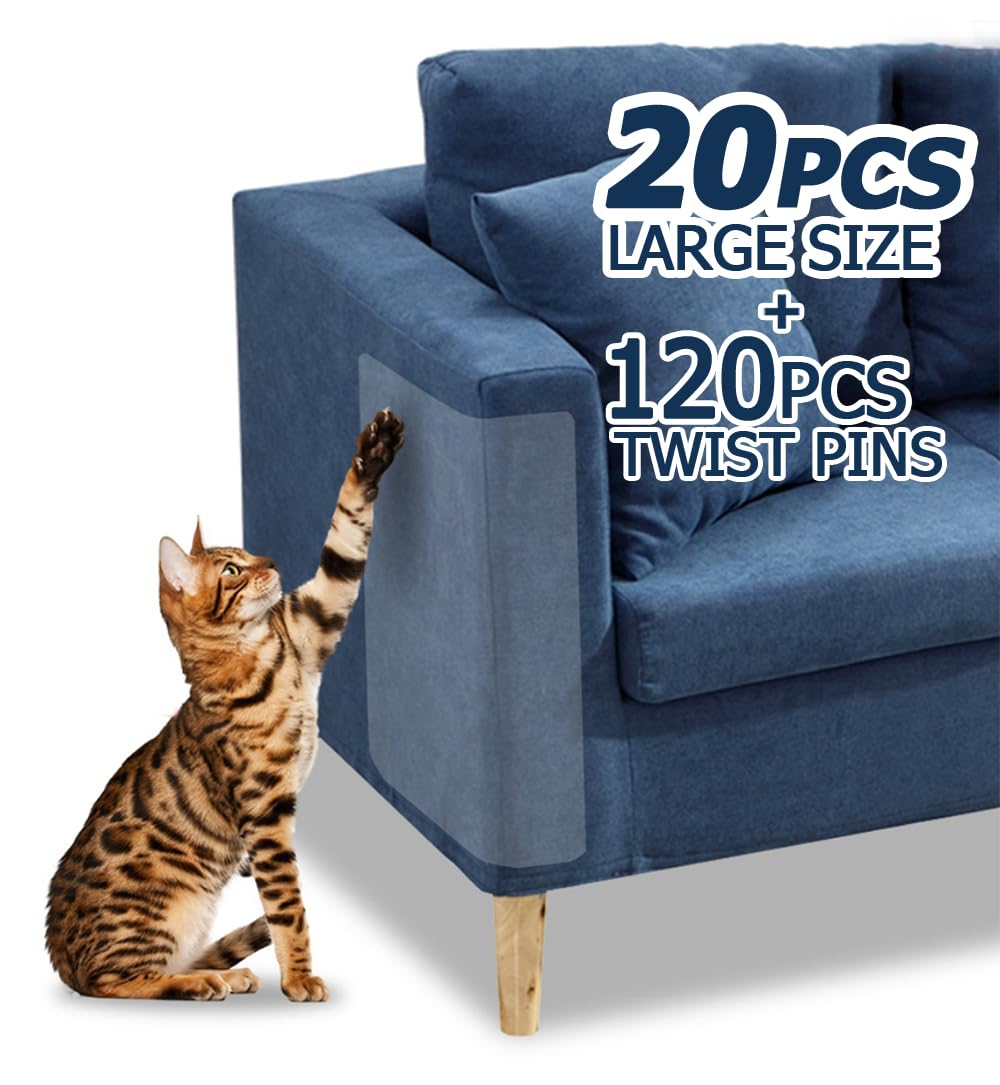 FTSTC 6 Pcs Furniture Protectors from Cats, Clear Self-Adhesive Cat Scratch Deterrent, Couch Protector Large (18" L 8" W) Cat Repellent for Furniture (B07QZTVTWS) Amazon Price History, Amazon Price Tracker
