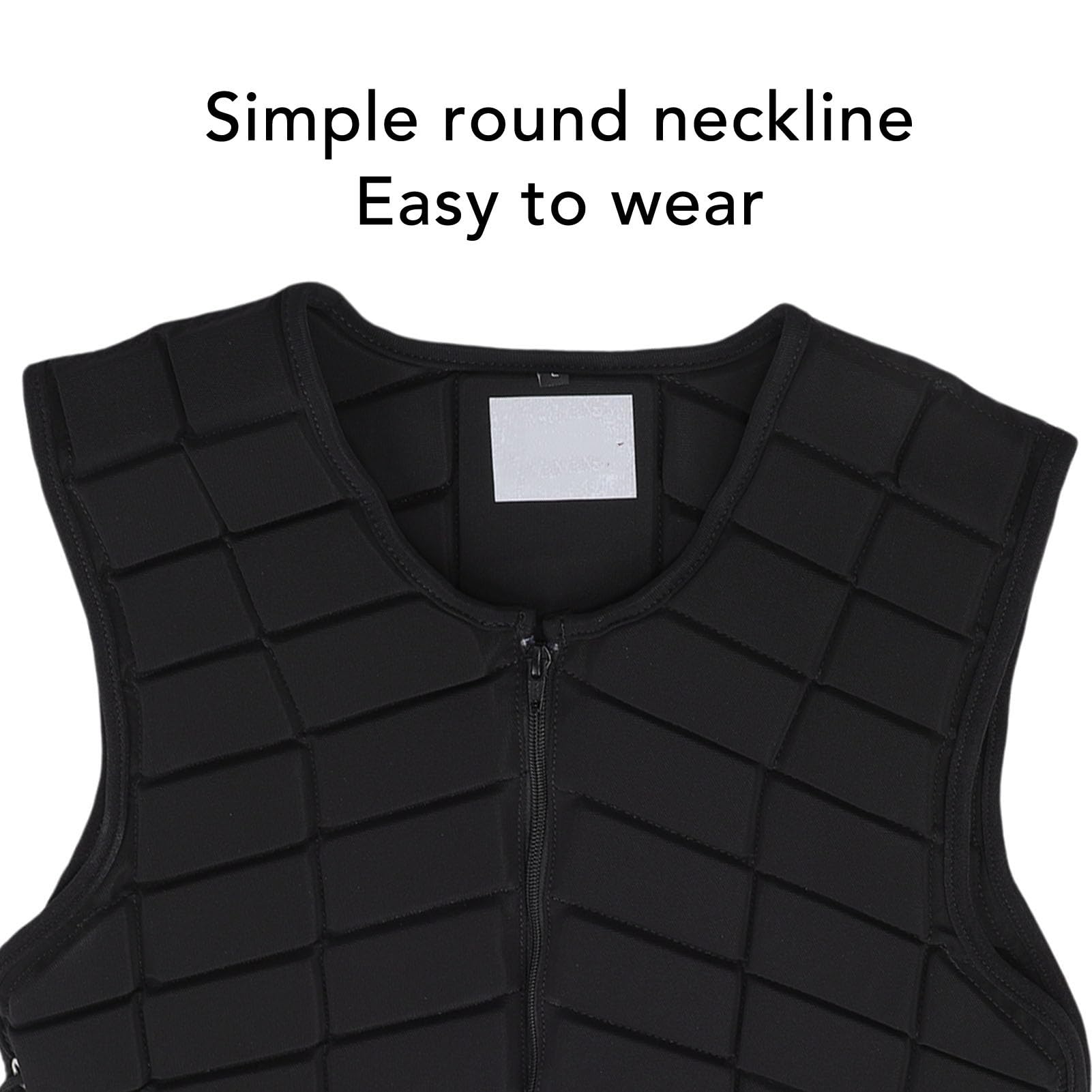 Gilet Equestre Gilet Protettivo per Equitazione, di Sicurezza per Equitazione, con Chiusura Frontale con Zip con Lacci Laterali Regolabili e Imbottitura Estesa, Ideale per Movimenti Senza