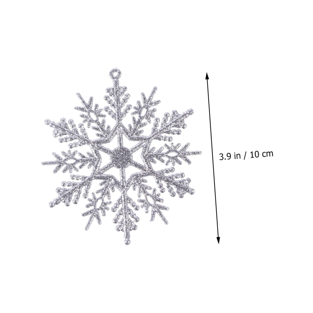 PRETYZOOM 3 Juegos de Elegantes Colgantes para Árbol de Navidad con Lentejuelas Y de Nieve Plateados Unidades X 3