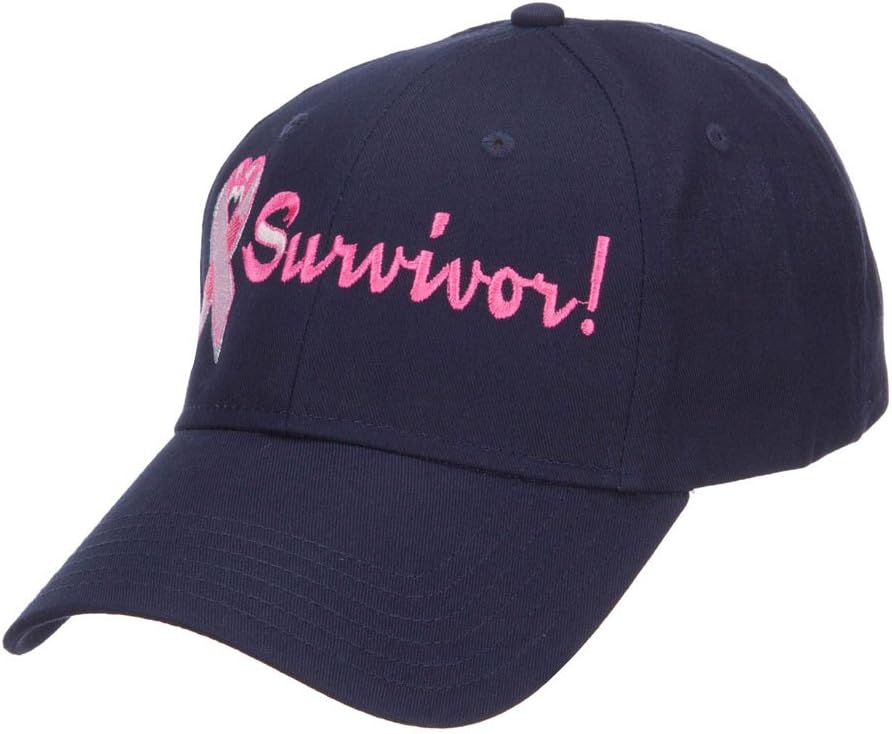 Breast Cancer Survivor Embroidered Cotton Cap