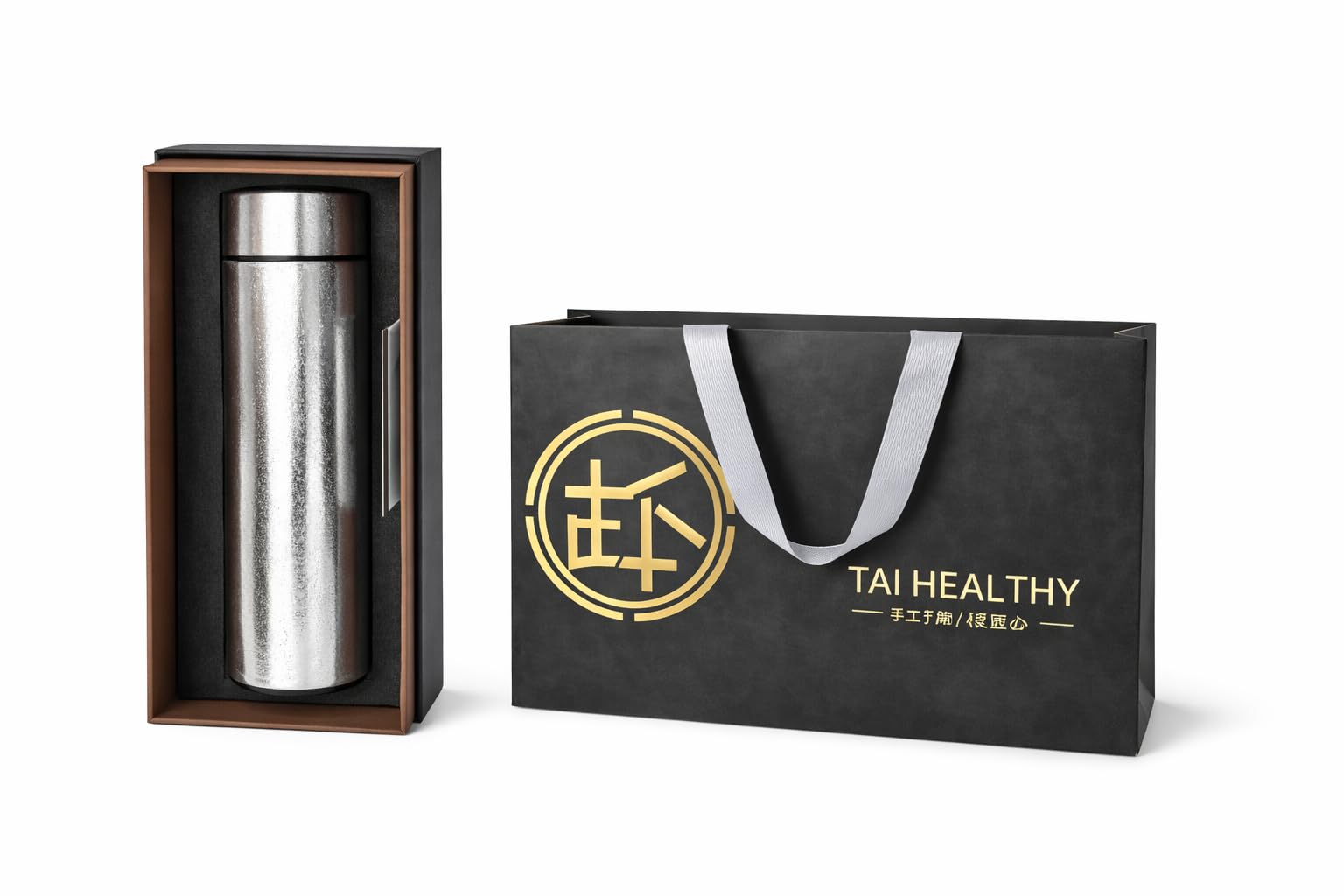 Titanium Trinkflasche 450 ml – Leicht, Robust, BPA-frei – Thermo Flasche für Outdoor, Reisen & Büro (Silber)
