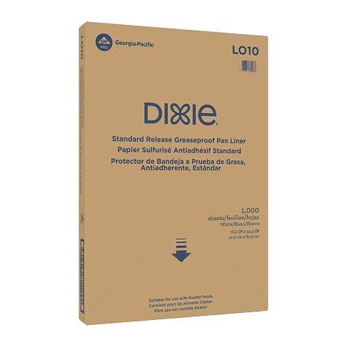 Georgia-Pacific Dixie Grease-Proof Non-Stick Pan Liner by GP PRO (Georgia-Pacific), White, LO10, 24.375'' Length x 16.37