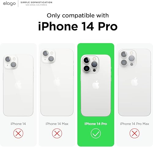 Miniatura 2 de elago Compatible con iPhone 14 Pro, funda de silicona líquida, funda protectora de cuerpo completo, a prueba de golpes, teléfono delgado, forro de