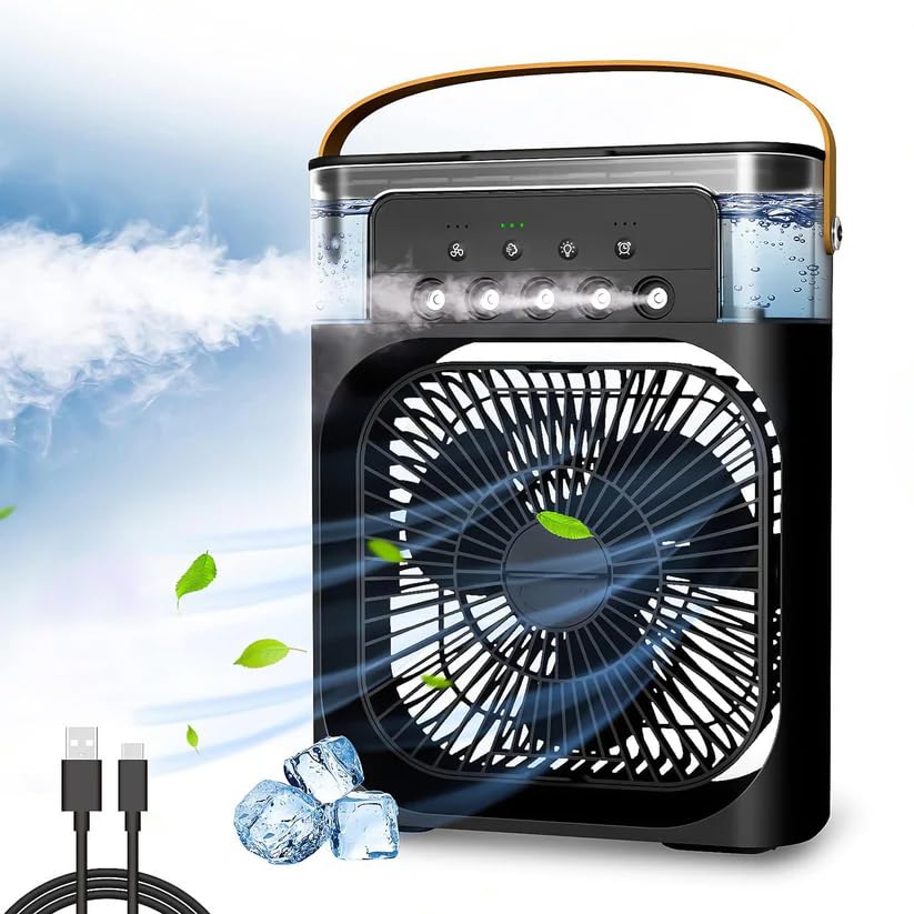 Generic Portable Air Cooler Fan with 7-Color Light - Image 3