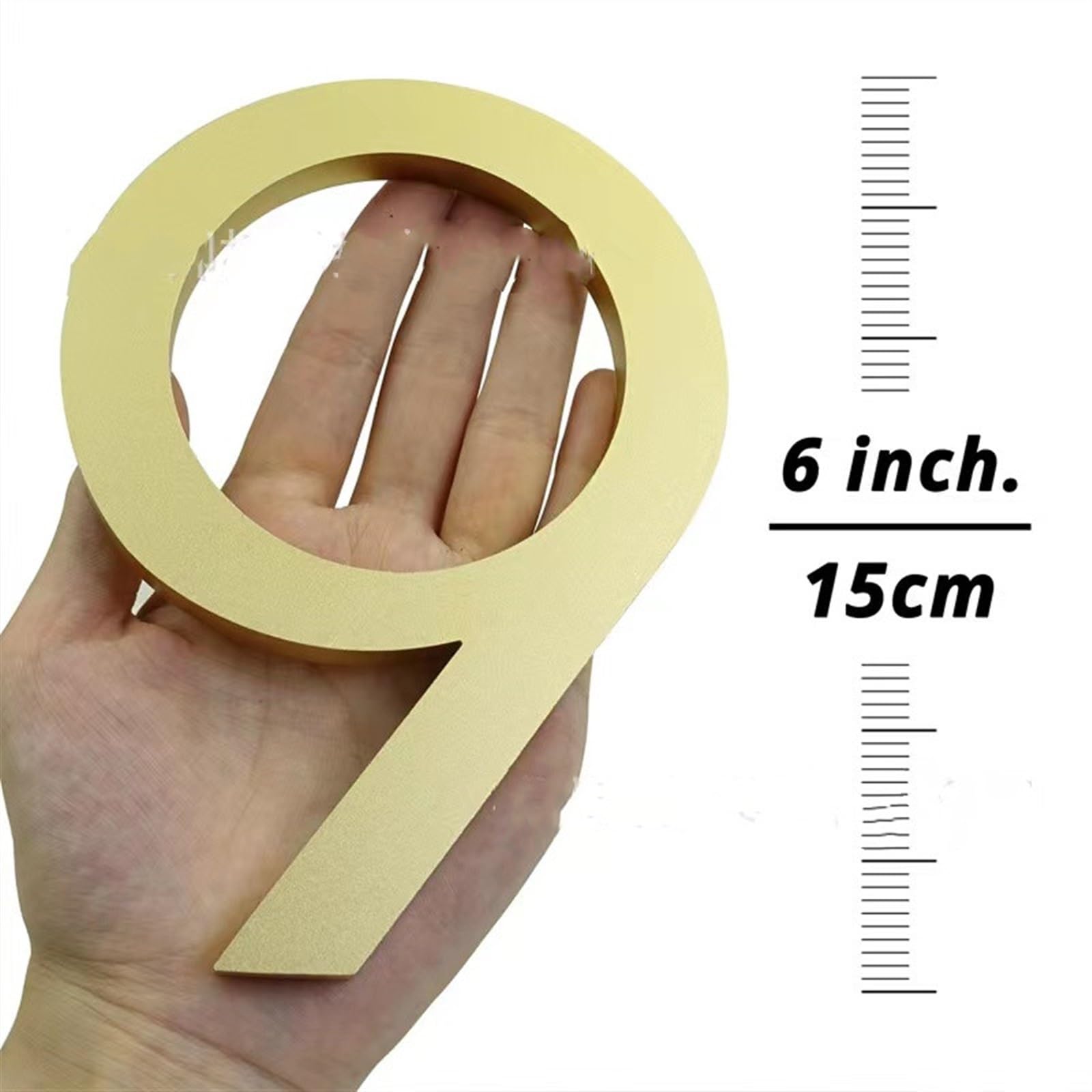 Tabliczki na drzwi spersonalizowane drzwi wejściowe 15 mm złoty nowoczesny numer domu numery drzwi mieszkania adres skrzynki pocztowej zewnętrzne tablice znaków (kolor: nr 7, rozmiar: 15 cm)