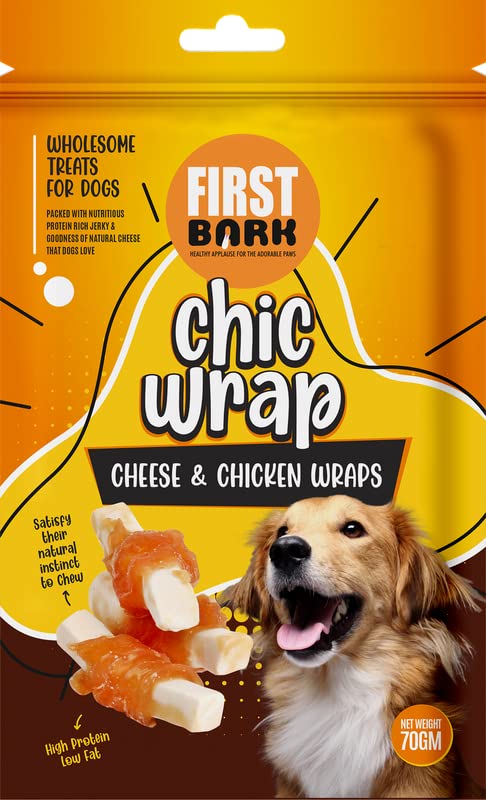 Chic Wrap Chees & Chicken Wraps Flavour (Pack of 3) Sold by DogsNCats, All Life Stages, stick