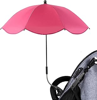 Guarda-carrinho criança - Carrinho passeio Guarda-sol para criança,Carrinho bebê portátil com proteção UV guarda-chuva com braçadeira ajustável, guarda-chuva com proteção Fpgear