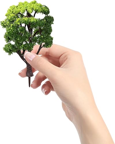 Miniatura 8 de Modelo de árboles en miniatura Paisaje Paisaje Ferrocarril Paisaje Árbol Plástico Pinos Arquitectura Árboles Tren Ferrocarriles Árboles para DIY