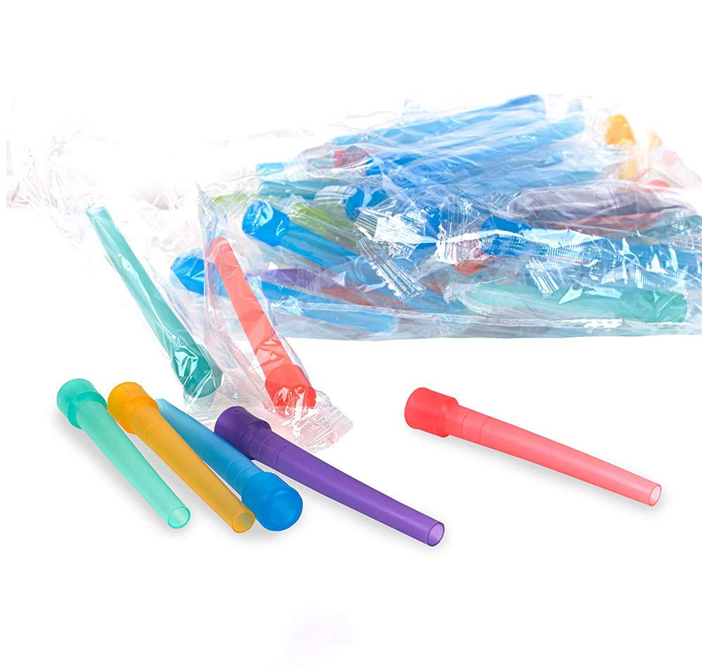 Hookah Tips Disposable BPA-Free Plastic Mouth Tips Individually Wrapped Hookah Hose Mouth Accessories Male Connection Thick Clean Sanitary