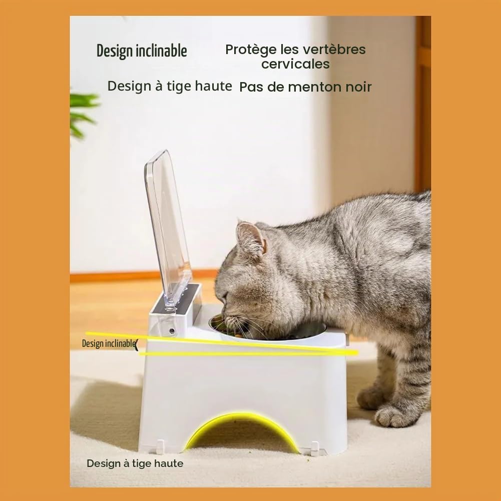 Gamelle intelligente pour chat avec capteur infrarouge et couvercle automatique, anti-souris, distributeur de nourriture pour chats et chiens