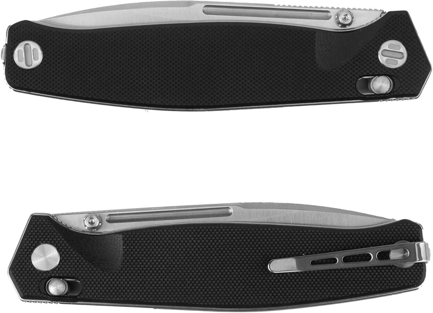 REALSTEEL Huginn Crossbar Lock Camping Knife - VG-10 Blade, Black G10 Handle, Perfect for Camping, Hiking, and Daily Use - EDC Knife for Men and Women - Satin/Black