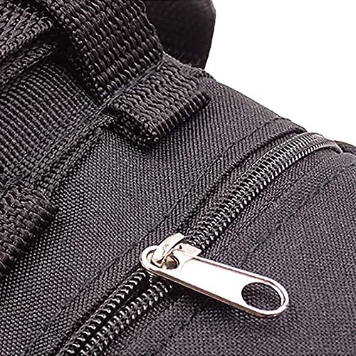 Niceyst Rock Climbing Chalk Bag With Belt And Zipper Pocket For Fitness Gym Weight Lifting Hunting Bouldering Drawstring Magnesia Sack, Black #TOP4