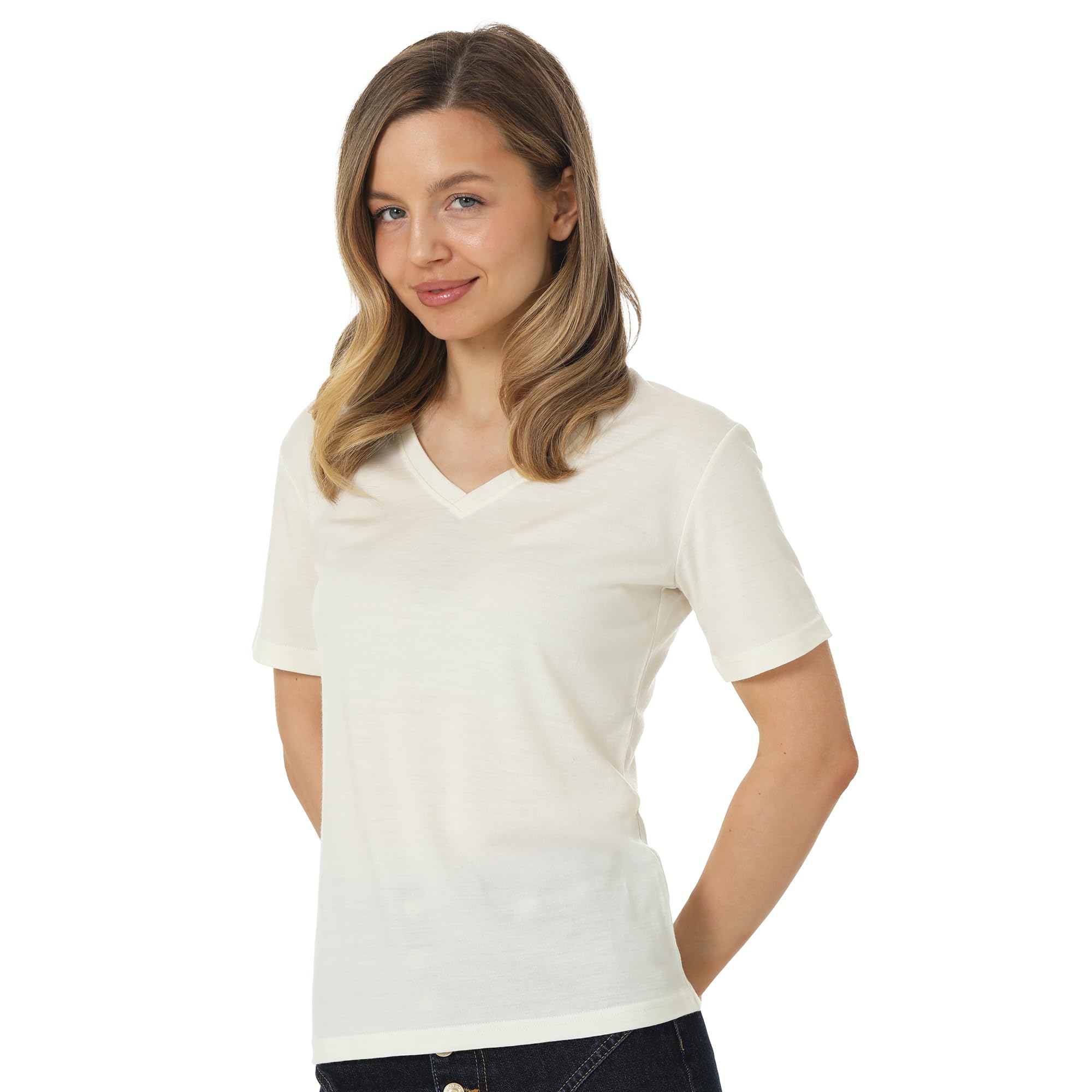Merino.tech 100% Merino Shirt Damen Wandern - Merinowolle Tshirt Damen Kurzarm - Sport Thermo Unterhemd - Natürlich Weich Unterwäsche