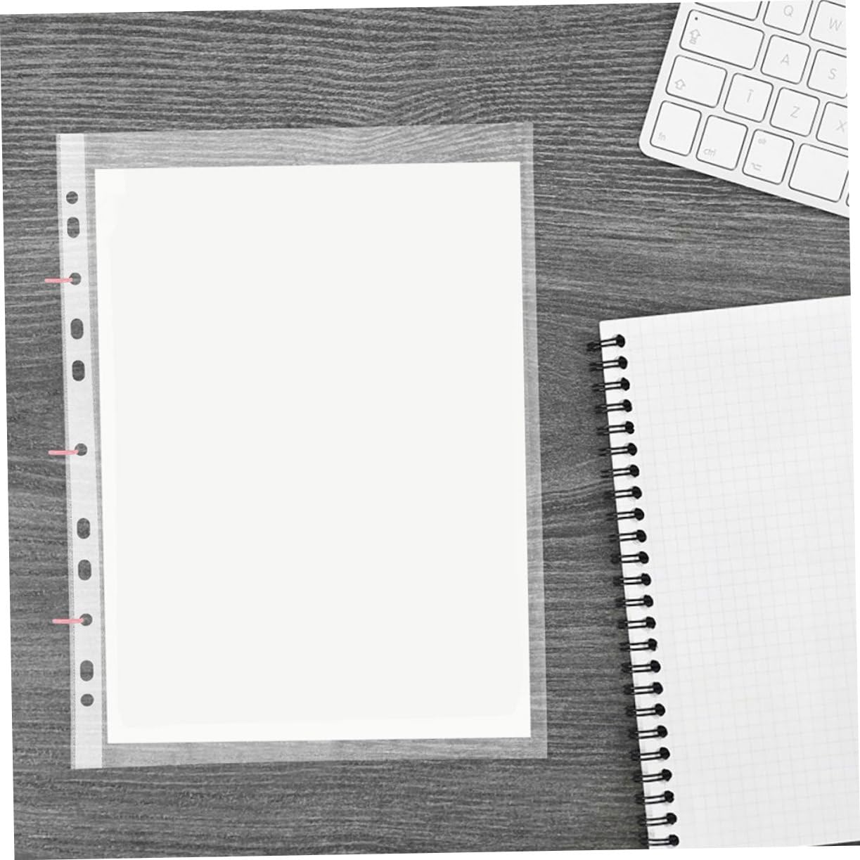 Klarsichthüllen Pp 11-loch für Ordner, Schutz für Schule und Büro | A4 Passend, für Fotos und Notenblätter, Top Loading Design, Robuste Ausführung, 100 Stück