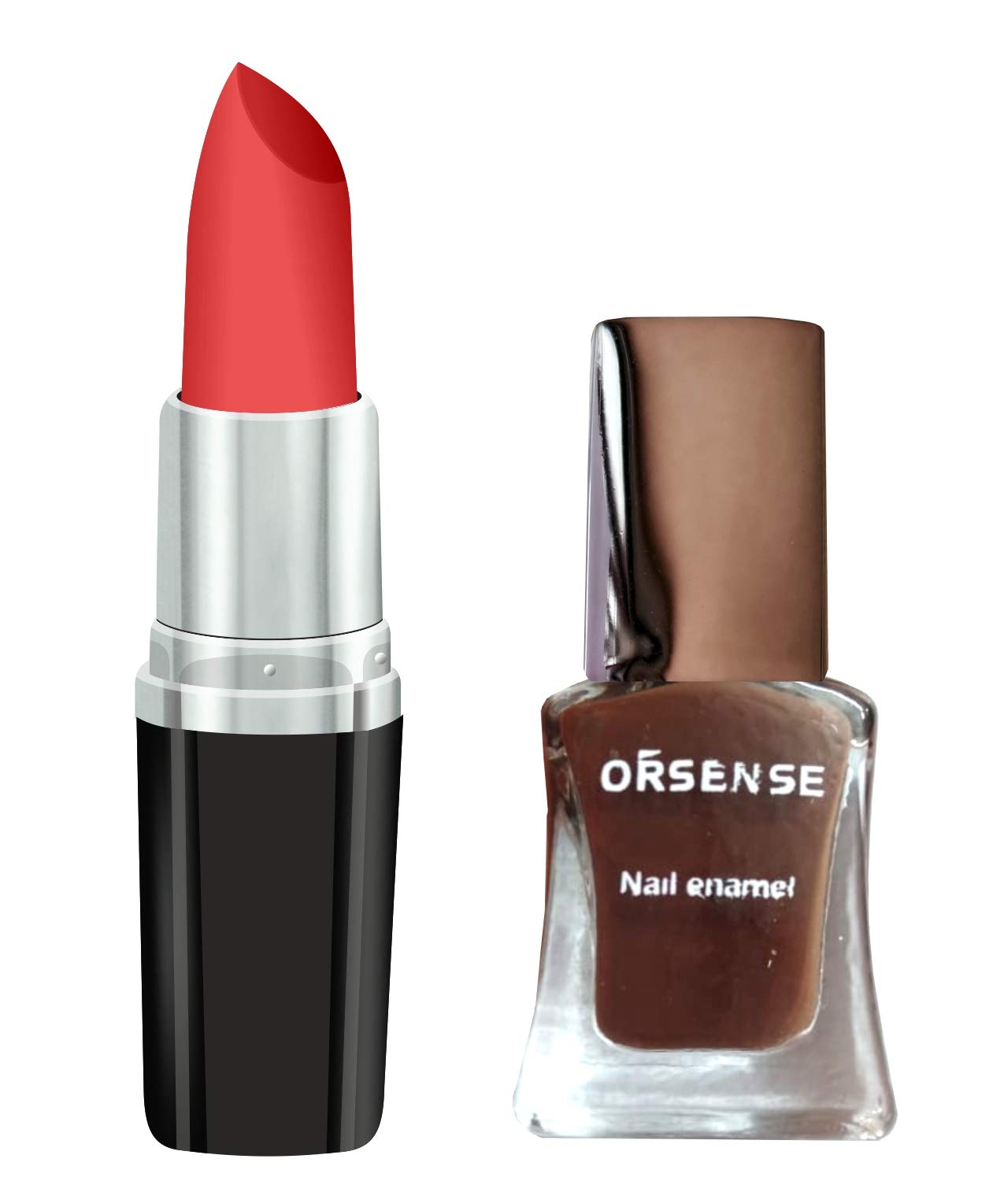 Orsense Matte Lip Color And Nail Polish, Lipcolor And Nail polish for Women, multicolor Lipstick best for all skin type, Enrich Lipstick Nude, Red, Maroon, Pink, Regular Lipstick and Nail Polish