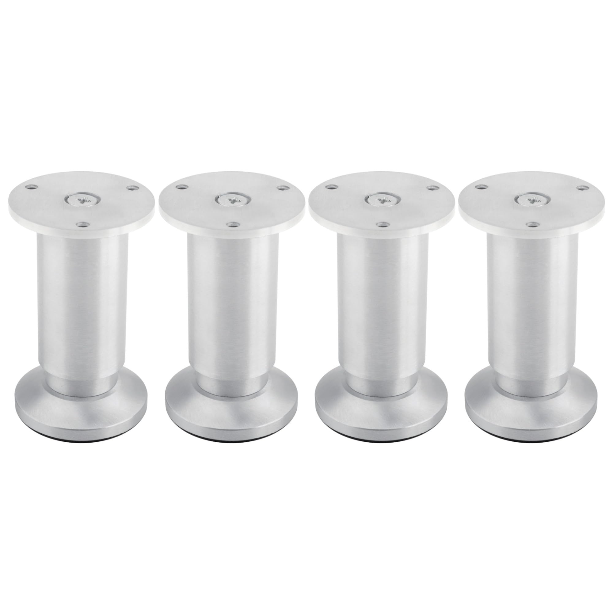 Pied de meuble pour cuisine et salle de bain en aluminium brossé