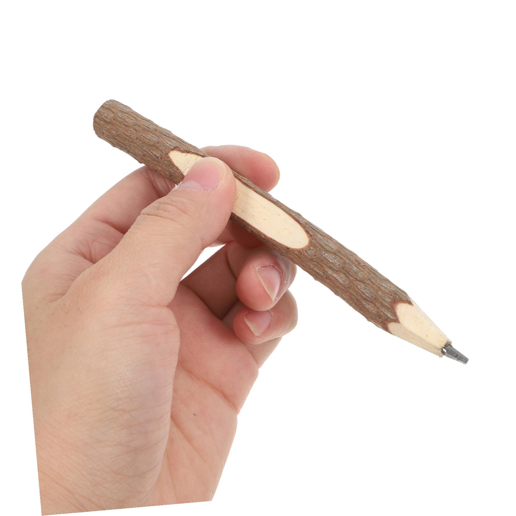 75 Piezas Lápices de Madera Natural con Corteza Lápices Ecológicos de Rama para Escribir y Dibujar Suministros Escolares para Niñas Material Escolar Creativo para Clase y Fiesta