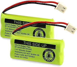 Kruta BT183342 BT283342 BT166342 BT266342 BT162342 BT262342 Battery Compatible with VTech CS6114 CS6419 CS6719 AT&T EL52300 CL80112 VTech CS6719-2 Cordless Handsets (Pack of 2)