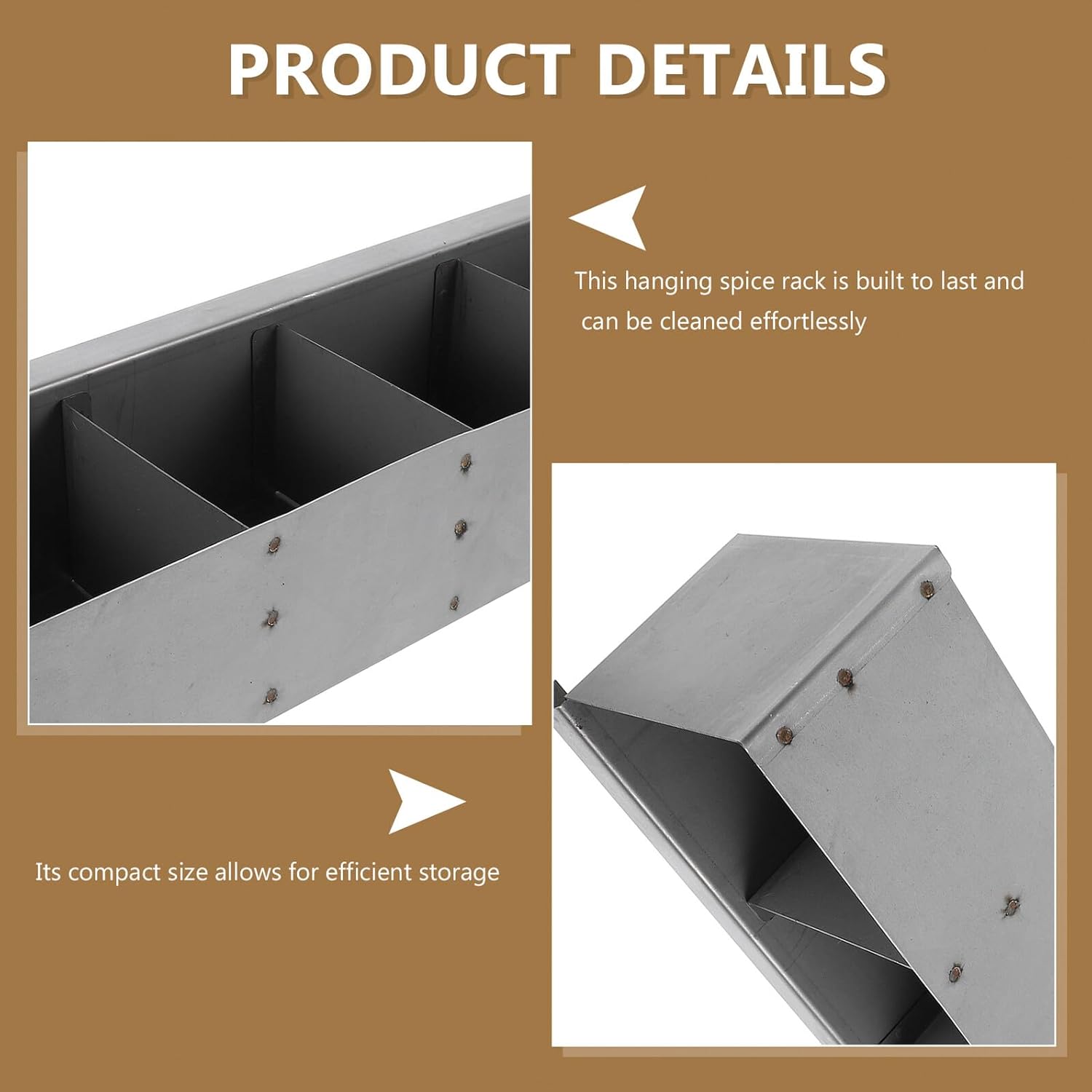 BESTOYARD Hanging Spice Storage Rack for Grill, Wooden Charcoal Barbecue Accessory Grid Shelf, Outdoor Bbq Seasoning Organizer for Picnic and Cooking Tools