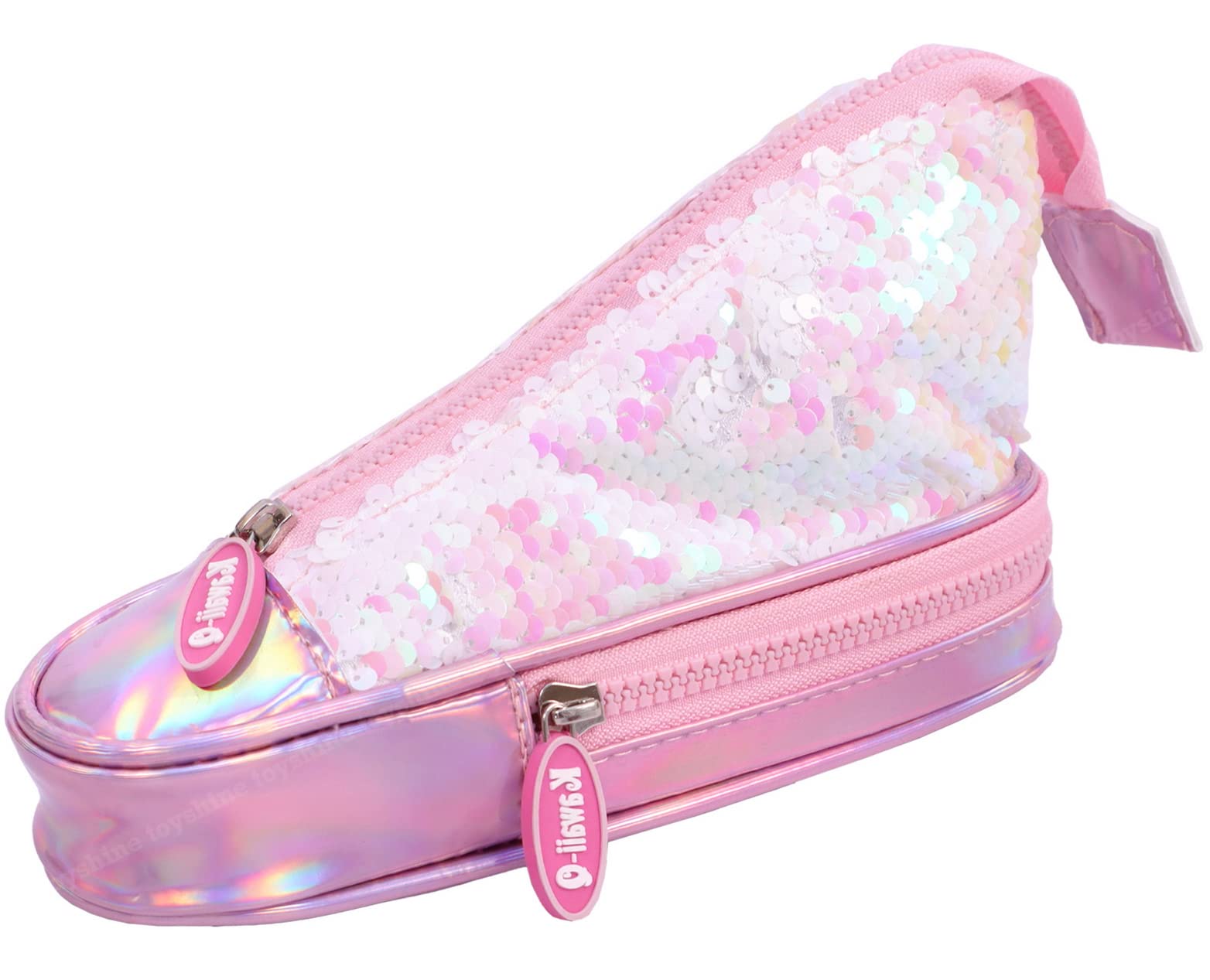 Toyshine Sequins Shoe Shape Spacious Multipurpose Organizer Pvc Pencil Pouch Box For Girls (Pink) (B0C3QQ5393) Amazon Price History, Amazon Price Tracker