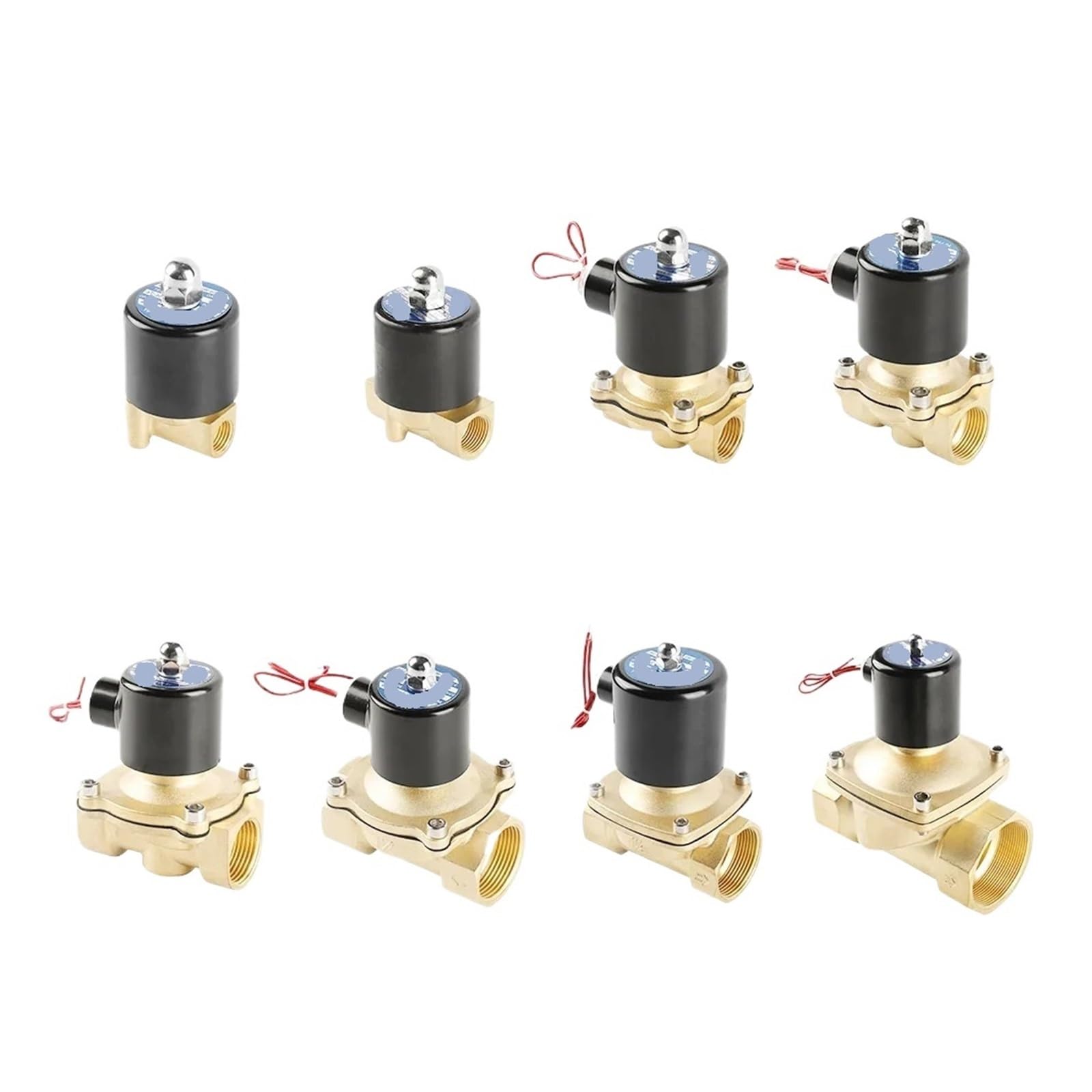 Électrovanne laiton 1-1/4 robuste 12V NO, alliage premium anticorrosion