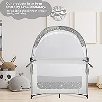 Vista 6 de Tienda para Pack and Play, Tienda para Cuna para Evitar que el Bebé Salga Trepando, Cubierta de Tienda de Seguridad para Bebés para Pack N Play