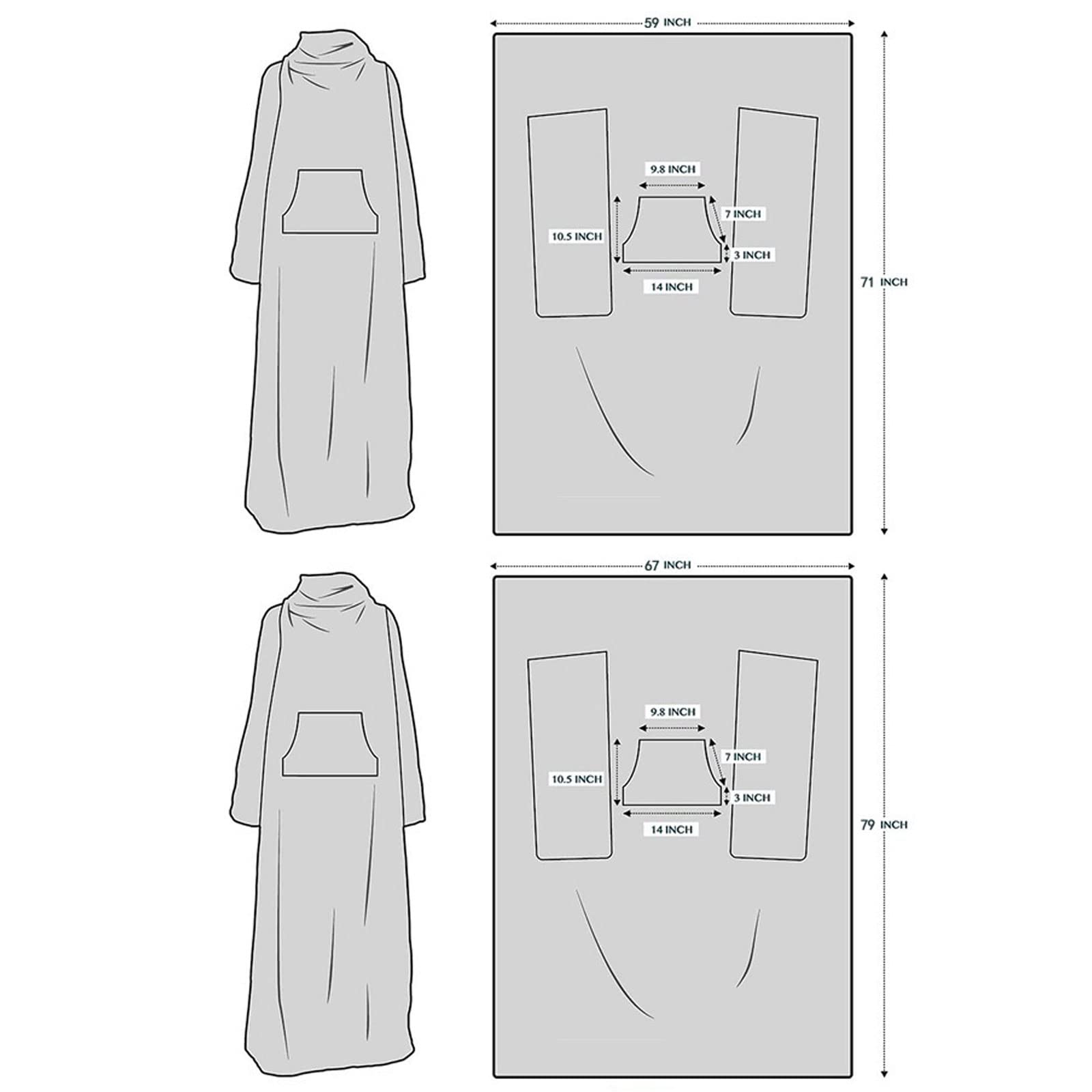 Manta Portátil con Mangas y Bolsillo, Cálida, Cómoda y Grande, Manta de Felpa con Mangas, Suave y Cálido Brazos para Adultos, Mujeres y Hombres, cumpleaños, Muy Cómoda y Ligera,#3,150x180cm