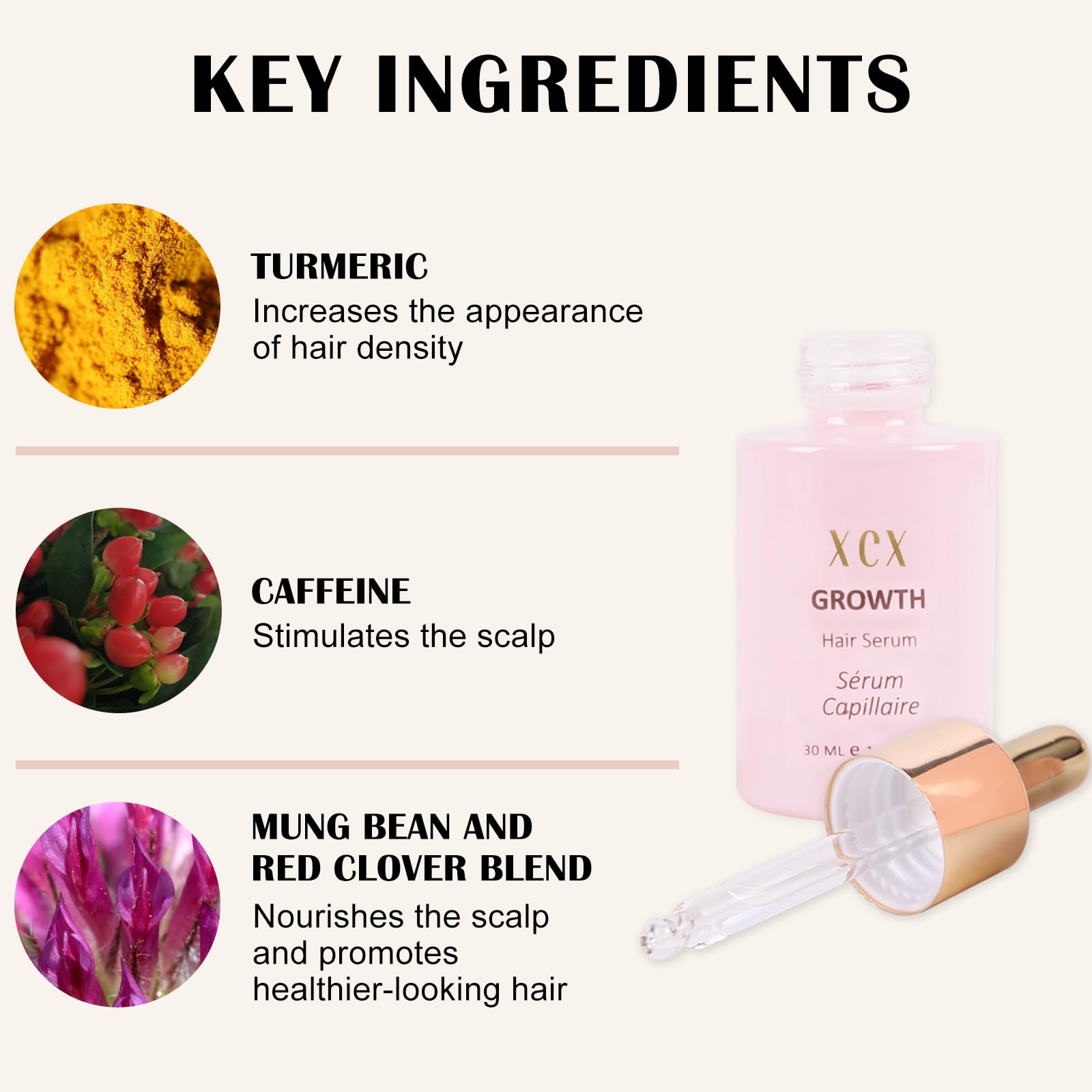 Amazon.com : XCX Vegan Hair Growth Serum - Natural Hair Regrowth