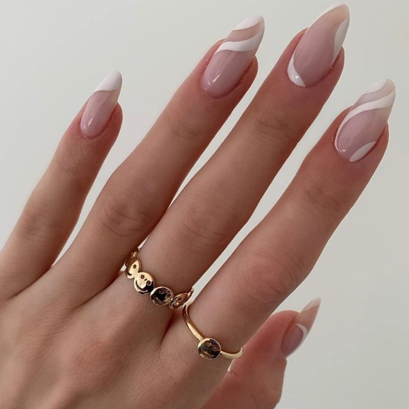 FRCOLOR Falsche Nägel Set | Schwarz-weiß Kuhmuster, Matt, Quadratische Acrylnägel, 48 Stück – Für DIY & Nagelstudio