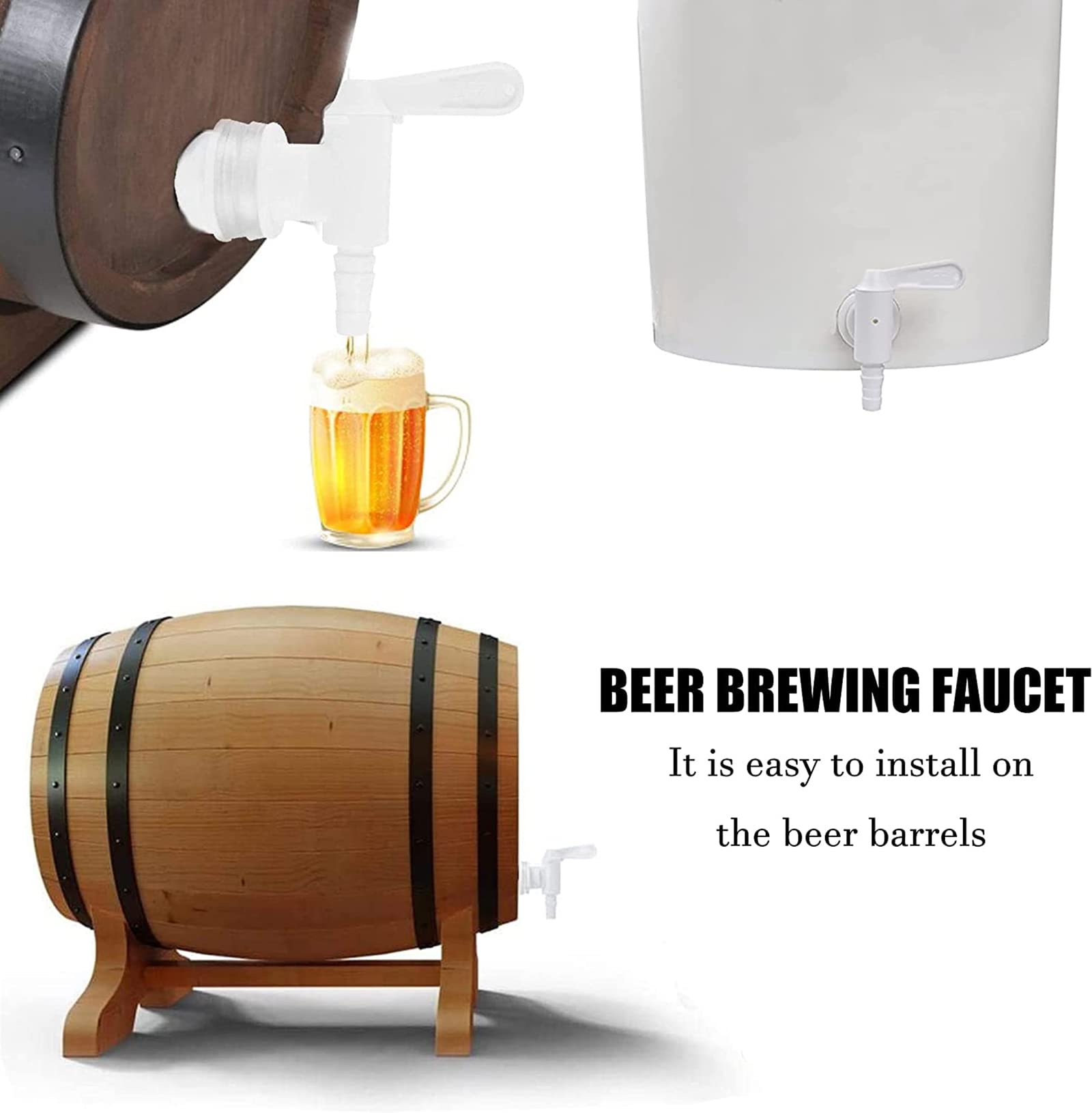 Set Fermentazione 5 Litri - Secchio Trasparente Con Rubinetto, Tubo Di Fermentazione, Per Vino, Birra, Crauti