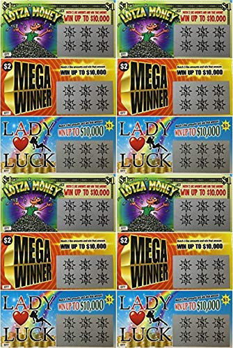 Fake Lottery (Lotto) Tickets Assorted Party Bundle - 12 Pack