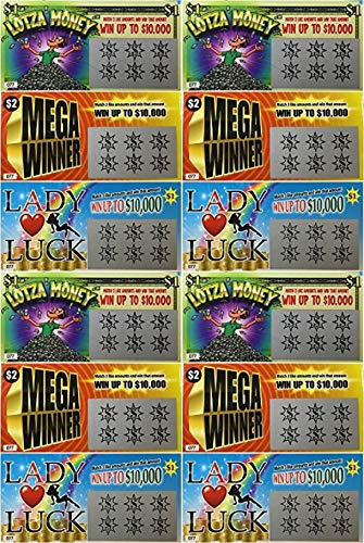 prank lottery tickets - Fake Lottery (Lotto) Tickets Assorted Party Bundle - 12 Pack