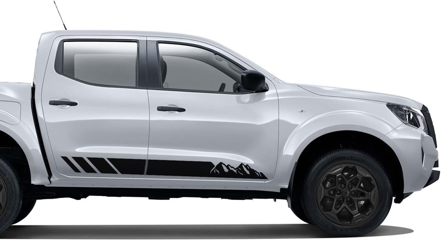 Decal Sticker Vinyl Mountain Stripe Kit Compatible with Nissan Frontier Navara 2004-Present (185B)