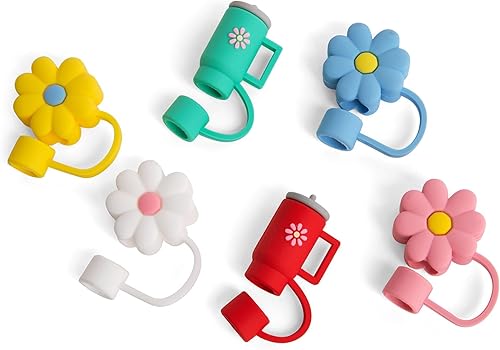 Miniatura 8 de 6 fundas Stanley para popotes de 30 y 40 onzas, bonitas fundas de silicona para Stanley, 0.394 in de silicona para copa Stanley