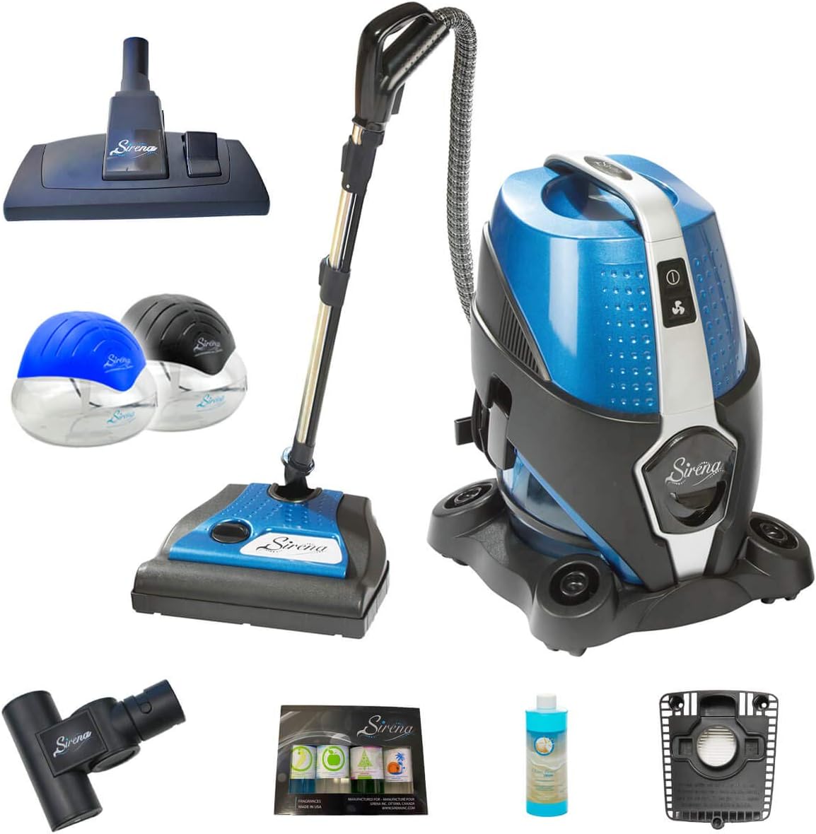 Sirena Bagless Vacuum Cleaner Premium Pack - Water Filtration Vacuum - Bonus 2 Twister Air Purifier