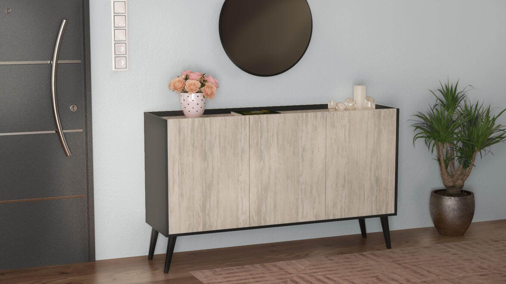 milani home BJORN - madia di design con 3 ante