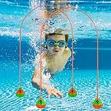 XLZJYIJ Tauchringe für Kinder, 2 Stück Pool Tauchspielzeug, 2.5M Tauchringe für Unterwasser, Tauchbogen zum für Kinder, Outdoor Schwimmbad Spielzeug für Kinder Jungen Mädchen