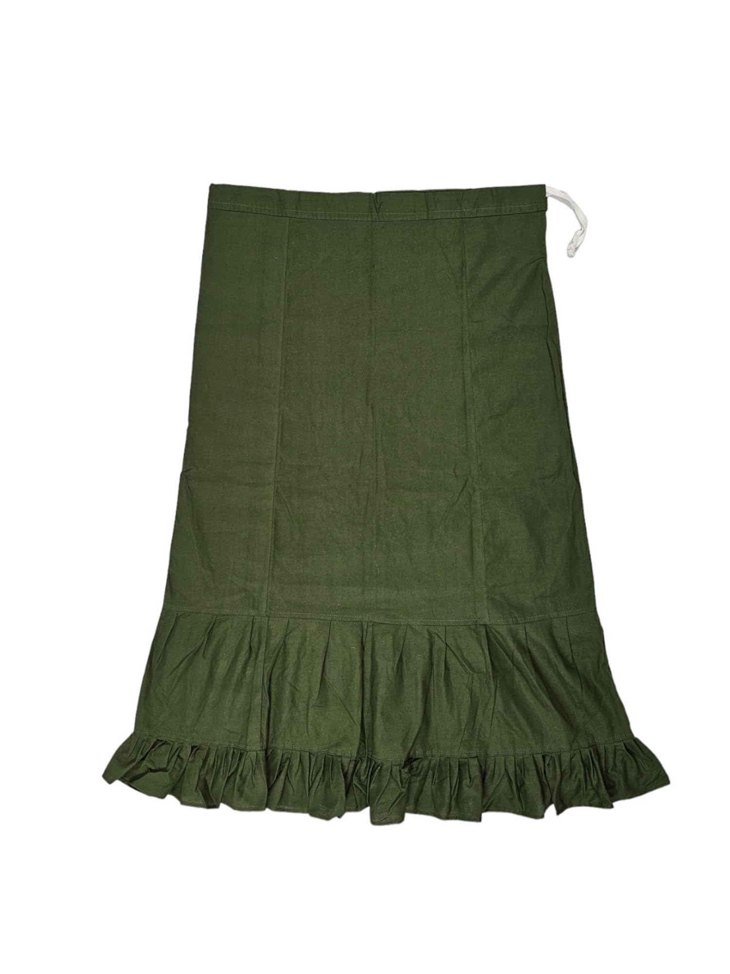 Belizs Women Saree Petticoat Pure Cotton Inner Skirt for Saree Ankle Length Comfortable Drawstring Waist Traditional Petticoat for All Sarees-image-18