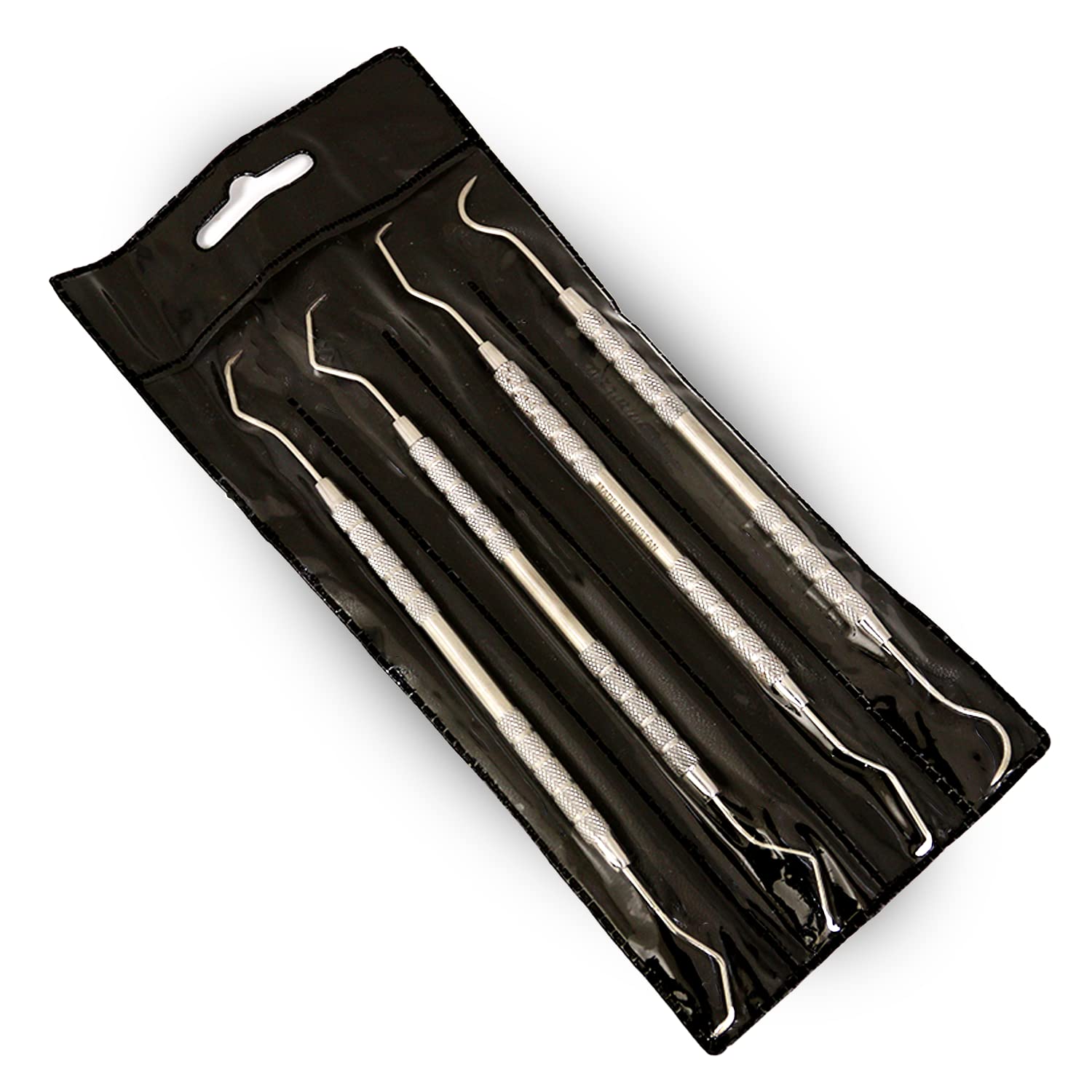 Ever Ready First Aid Stainless Steel Dental Pick Probe Set-Professional Dental Tartar Scaler Scraper Tools for Professional Personal