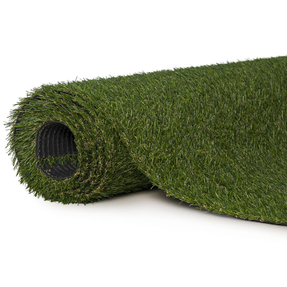 Mazovia Césped Artificial Verde Resistente A La Intemperie Para Balcón Jardín Terraza Impermeable, Fácil De Limpiar Y Robusto, Vendido Por Metro Altura: 20mm 100 x 400 cm 1x4 m
