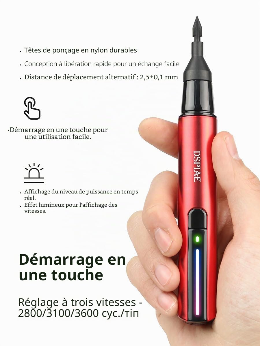 Ponceuse alternative électrique – Outil de ponçage de précision multi-vitesses avec papier abrasif fin pour travaux manuels, miniatures, bijoux, travail du bois, kits de résine, modélisme automobile