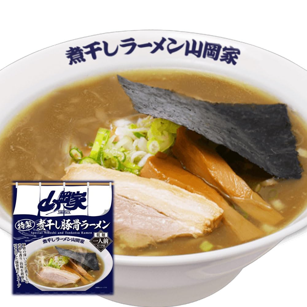 Amazon.co.jp: 山岡家【正規販売店】特製豚骨 煮干しラーメン(乾麺