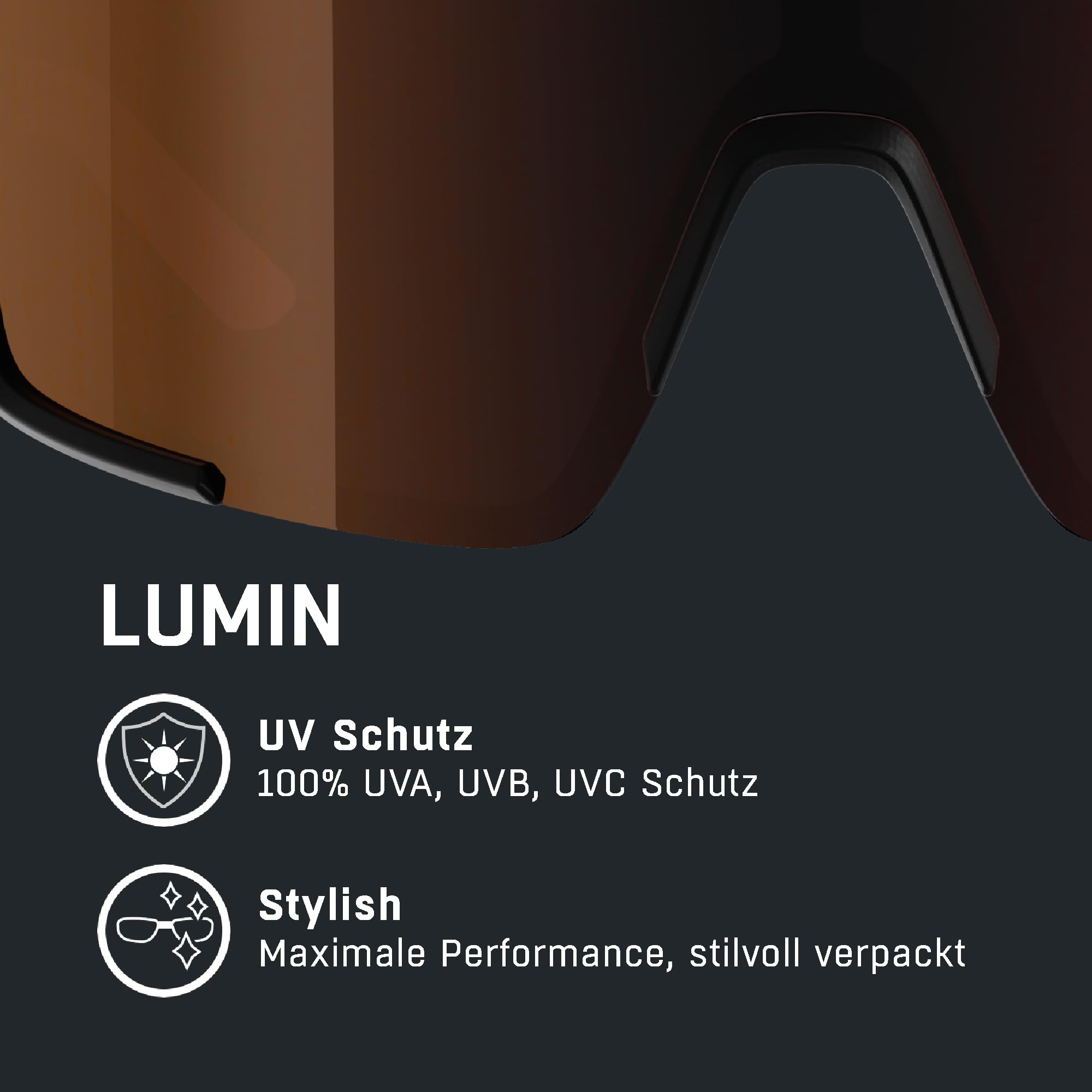 ALPINA Lumin – Sportbrille für Damen & Herren, Leicht und bruchfest, Für Radsport, Laufen oder Outdoor-Aktivitäten