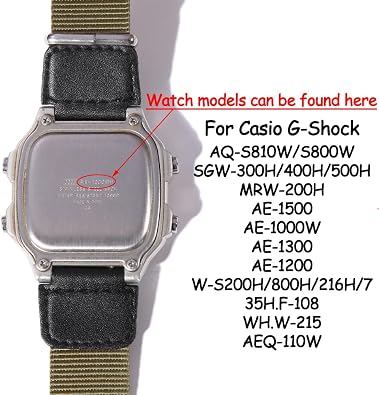 Natural Resin Replacement Watch Band Compatible with Casio AE-1200 SGW-300H MRW-200H W-735H Waterproof Rubber strap