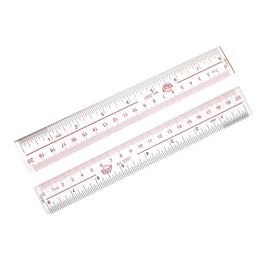 Règle En Aluminium 20 Cm - Graduation Métrique - Antidérapante Avec Protection Coupe - Pour Dessin, Bricolage