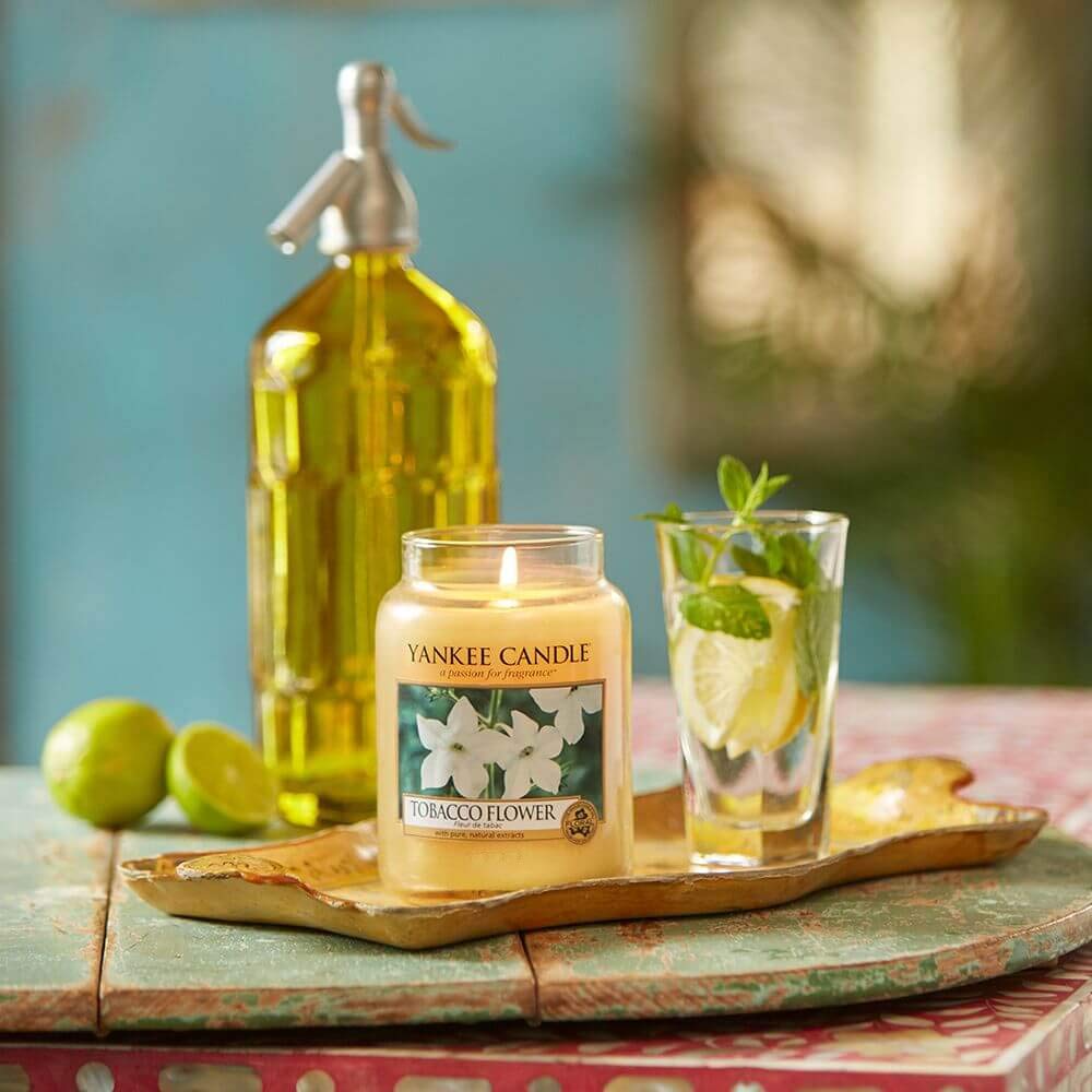 tobacco yankee candle Yankee Candle Tobacco Flower Jar Candle, Yellow, Small : Amazon.co.uk: Home  & Kitchen