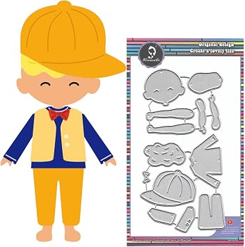 1pc Baseball Cap Boy Doll Dies Metal Cutting Die Cut for Paper Craft Handmade Card Making Greeting Cards Decoration Alina Craft Art Template